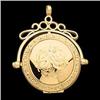 Image 1 : ANTIQUE STYLE 14K YELLOW GOLD LOCKET - IT IS ROUND! (58460)