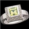 Image 1 : 14k White Gold Peridot Ring (58750)