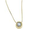Image 1 : 14k Yellow Gold Aquamarine Necklace (59005)