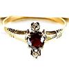 Image 1 : ANTIQUE STYLE GOLD RING RUBY w DIAMONDS (59048)