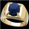 Image 1 : GENTS 14K GOLD RING LAPIS LAZULI (59141)