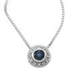 Image 1 : WHITE GOLD NECKLACE SAPPHIRE w DIAMONDS (60013)