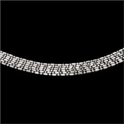 14k WHITE  Gold Multi-Strand NECKLACE 17 inch (60107)