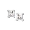 Image 1 : PRINCESS CUT DIAMOND  EARRINGS .33 CARATS! (60331)