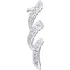 Image 1 : 14k White Gold Spiral DIAMOND EARRINGS (60513)