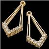 Image 1 : 14k GOLD EARRING JACKETS 14 DIAMONDS! (60891)