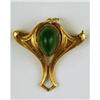 Image 1 : ANTIQUE ART NOUVEAU JADE PIN PENDANT c1900 (61012)