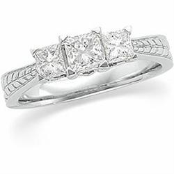 PRINCESS CUT 3 DIAMOND WEDDING BAND (61064)