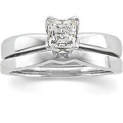 PRINCESS CUT DIAMOND ENGAGEMENT RING .25 CTS! (61169)