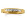 Image 1 : 14K GOLD WEDDING BAND PRINCESS CUT DIAMONDS (61220)