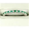 Image 1 : ANTIQUE WEDDING  ETERNITY BAND EMERALDS DIAMONDS (61406)