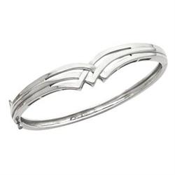 14K WHITE GOLD BANGLE BRACELET (61894)