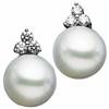Image 1 : WHITE GOLD EARRINGS SOUTH SEA PEARL w DIAMONDS (61908)
