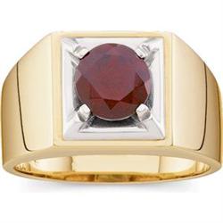 14k Gold GENTS Ring GARNET (61921)