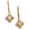 Image 1 : ANTIQUE STYLE 14K GOLD EARRINGS DIAMONDS .50 CARATS! (61962)