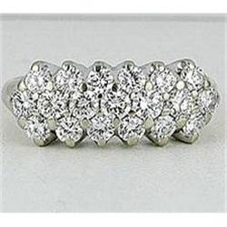 ESTATE WEDDING BAND DIAMONDS ONE CARAT! WHITE GOLD (62160)