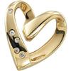 Image 1 : 14K GOLD DIAMOND HEART SLIDE PENDANT (62187)