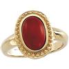 Image 1 : 14K GOLD RING GENUINE RED JADE (62278)