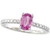 Image 1 : WHITEGOLD RING PINK SAPPHIRE w DIAMONDS (62332)