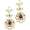 Image 1 : ANTIQUE STYLE RUBY EARRINGS DANGLING (62335)