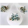 Image 1 : ESTATE AQUAMARINE  DIAMOND  RING EARRINGS (61214)