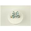 Image 2 : ESTATE AQUAMARINE  DIAMOND  RING EARRINGS (61214)