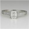 Image 1 : ANTIQUE EMERALD CUT DIAMOND ENGAGEMENT RING G/VS2 (61668)