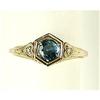Image 1 : ANTIQUE SAPPHIRE RING w DIAMOND (42960)