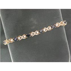 14k Yellow Gold Sapphire Bracelet (58687)