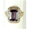 Image 1 : ANTIQUE STYLE RING AMETHYST 4.40 CTS! WHITEGOLD (59640)