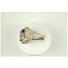 Image 2 : ANTIQUE STYLE RING AMETHYST 4.40 CTS! WHITEGOLD (59640)