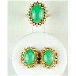 ESTATE IMPERIAL JADE RING EARRINGS (61213)