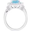 Image 3 : GENUINE SWISS BLUE TOPAZ RING w DIAMONDS w BLUE IOLITE (61219)
