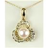 Image 1 : 14K PENDANT & PEARL ENHANCER DIAMONDS w 9MM PEARL (61298)