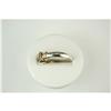 Image 2 : STERLING and 14k GOLD RING  w OVAL GARNET  (61376)
