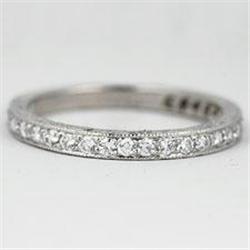 ANTIQUE WHITE GOLD DIAMOND WEDDING BAND (61840)