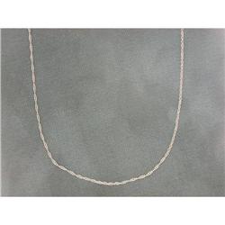 14k White Gold Rope Chain Necklace 16" long (58619)