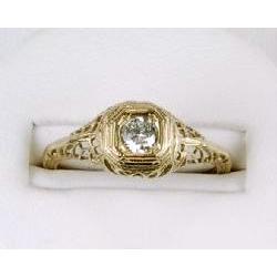 ANTIQUE DIAMOND FIILIGREE RING ENGAGEMENT? (60129)
