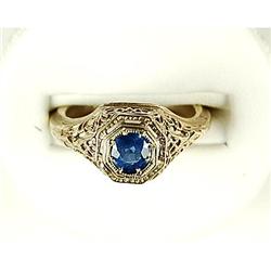 ANTIQUE Style Ring SAPPHIRE .70 CARATS! FILIGREE (61344)