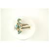 Image 2 : ANTIQUE Style Ring TURQUOISES w PEARLS VICTORIAN (61380)