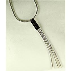 STERLING SILVER NECKLACE w STERLING TASSELL DANGLE (61435)
