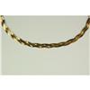 Image 2 : 14k TRI COLOR GOLD TWIST HERRINGBONE BRACELET (61627)