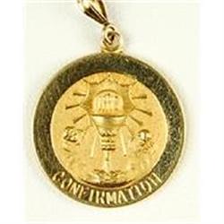 14K GOLD PENDANT FOR CONFIRMATION SACRAMENT (29675)