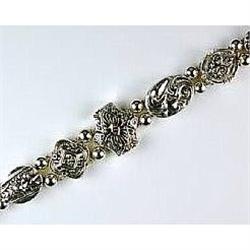 Sterling Silver Antique Style Slide Bracelet (39840)