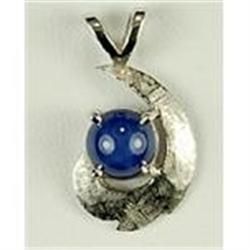 14k White Gold Star Sapphire Pendant (40956)