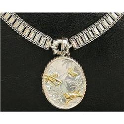 Antique Style Sterling Silver Necklace (57894)