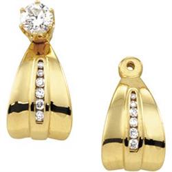 14k GOLD DIAMOND EARRING JACKETS (58096)