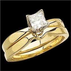 ENGAGEMENT RING PRINCESS CUT DIAMOND .50 CARATS! (58103)