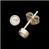 Image 1 : 14K GOLD DIAMOND EARRINGS .20 CARATS (58137)