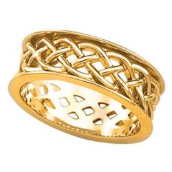 14K GOLD CELTIC WEDDING BAND  SZ 7 (58167)